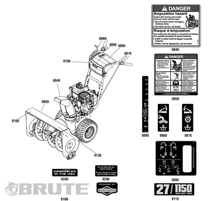 Part Location Diagram of 1752571YP Murray DECAL, Auger Housing
